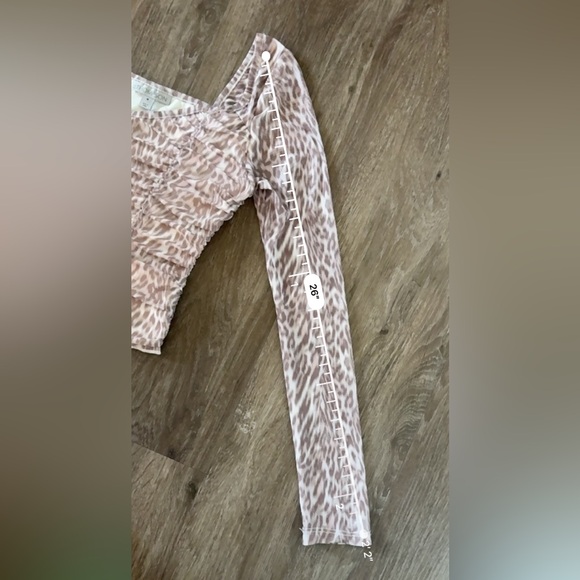 Sheer Leopard Print Stretchy Long Sleeve Top - Picture 8 of 10